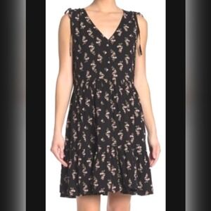 Susina Dress NEW Womens Plus XXL Black Floral Babydoll Sundress 2X
